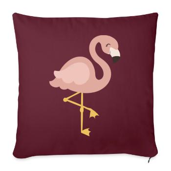 Flamingo Symbole - Housse de coussin décorative 45 x 45 cm - bordeaux - Devant