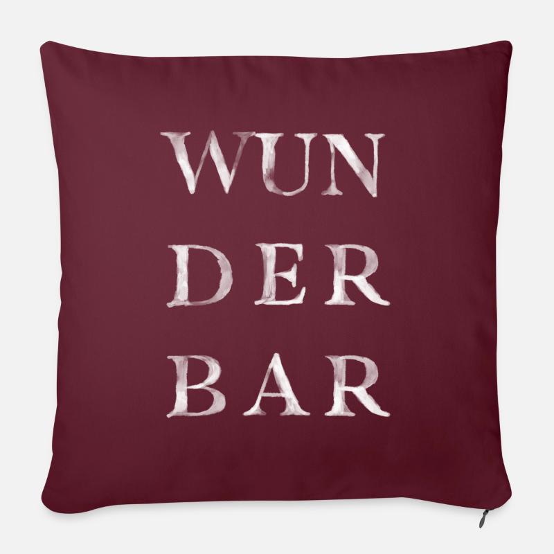 Wunderbar - Sofakissenbezug 45 x 45 cm - Burgunderrot