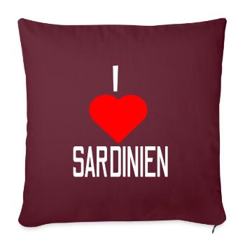 Sardinien Tour 2022 Urlaub T-Shirt Sommer - Sofakissenbezug 45 x 45 cm - Burgunderrot - Vorne