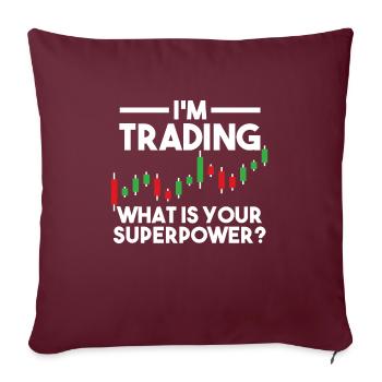 Trader Trader Investor Forex Actions Cadeau - Housse de coussin décorative 45 x 45 cm - bordeaux - Devant