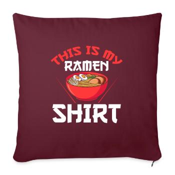 Ramen Ramen Merchandise Cadeau japonais - Housse de coussin décorative 45 x 45 cm - bordeaux - Devant