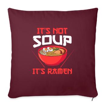 Ramen Ramen Merchandise Cadeau anime - Housse de coussin décorative 45 x 45 cm - bordeaux - Devant
