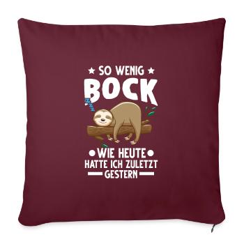 Faultier Faul Tier Tier Geschenk - Sofakissenbezug 45 x 45 cm - Burgunderrot - Vorne