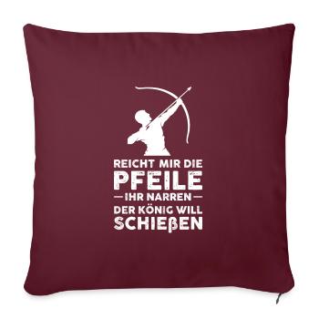 Bogenschießen Bogensport Bogenschütze Geschenk - Sofakissenbezug 45 x 45 cm - Burgunderrot - Vorne
