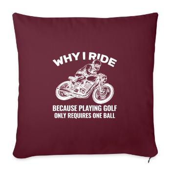 Bike Motorrad Motorrad Motorrad Geschenk - Sofakissenbezug 45 x 45 cm - Burgunderrot - Vorne