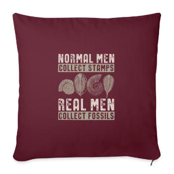 Fossiles - Housse de coussin décorative 45 x 45 cm - bordeaux - Devant