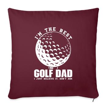 Golf Golf Jeu Golf Cadeau - Housse de coussin décorative 45 x 45 cm - bordeaux - Devant