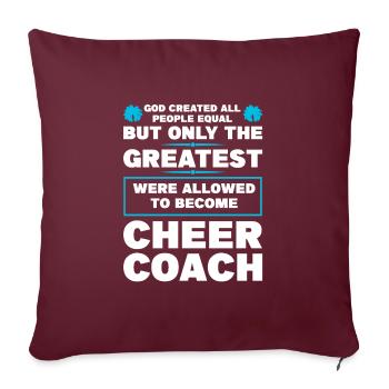 coach cheer sport cheer coach cadeau - Housse de coussin décorative 45 x 45 cm - bordeaux - Devant