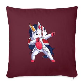 Drapeau Unicron Drapeau britannique Racines britanniques - Housse de coussin décorative 45 x 45 cm - bordeaux - Devant