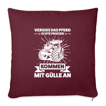Güllefahrer Beruf Gülle Geschenk - Sofakissenbezug 45 x 45 cm - Burgunderrot - Vorne