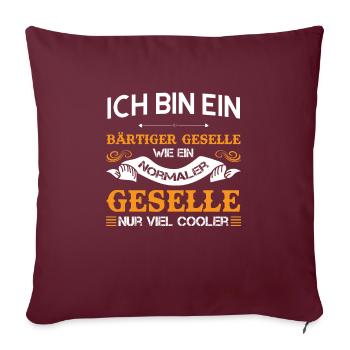 Geselle 2023 Geselle Geselle bestanden Geschenk - Sofakissenbezug 45 x 45 cm - Burgunderrot - Vorne