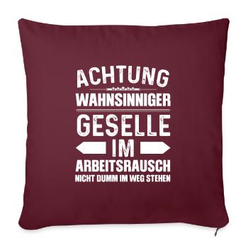 Geselle 2023 Geselle Geselle bestanden Geschenk - Sofakissenbezug 45 x 45 cm - Burgunderrot - Vorne