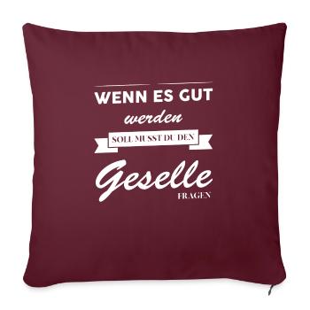 Geselle 2023 Geselle Geselle bestanden Geschenk - Sofakissenbezug 45 x 45 cm - Burgunderrot - Vorne