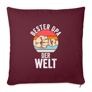 Opa Opa Familie Geschenk - Sofakissenbezug 45 x 45 cm - Burgunderrot - Vorne