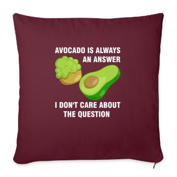 Avocados Avocado Avocado-Liebhaber Geschenk - Sofakissenbezug 45 x 45 cm - Burgunderrot - Vorne