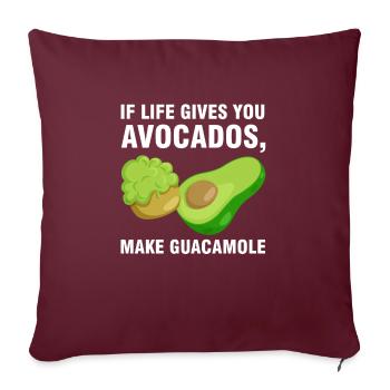 Avocados Avocado Avocado-Liebhaber Geschenk - Sofakissenbezug 45 x 45 cm - Burgunderrot - Vorne