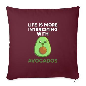 Avocados Avocado Avocado-Liebhaber Geschenk - Sofakissenbezug 45 x 45 cm - Burgunderrot - Vorne