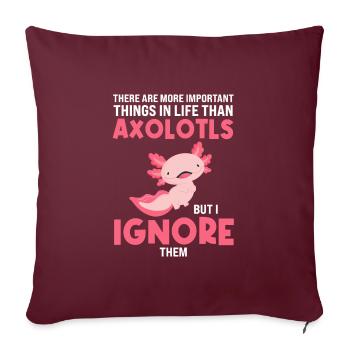 Axolotl Axolotl Tiergeschenk - Sofakissenbezug 45 x 45 cm - Burgunderrot - Vorne