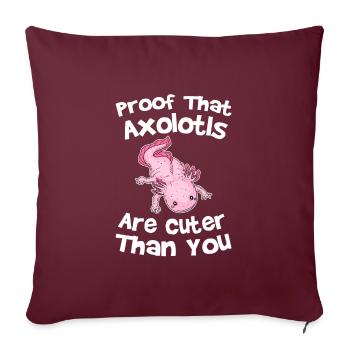 Axolotl Axolotl Tiergeschenk - Sofakissenbezug 45 x 45 cm - Burgunderrot - Vorne