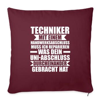 Techniker Beruf Beruf Geschenk - Sofakissenbezug 45 x 45 cm - Burgunderrot - Vorne