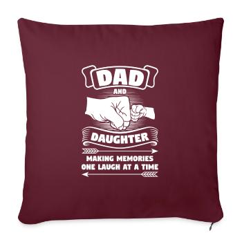 Tochter Vater Tochter Vater von Tochter Geschenk - Sofakissenbezug 45 x 45 cm - Burgunderrot - Vorne
