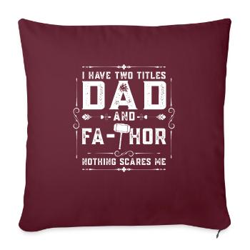 papa Vater Vater Tag Geschenk - Sofakissenbezug 45 x 45 cm - Burgunderrot - Vorne