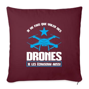 Drohne drones quadrocopter Geschenk - Sofakissenbezug 45 x 45 cm - Burgunderrot - Vorne