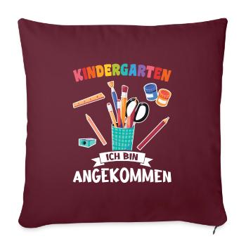 Kindergartenkind Kindergarten Kindergartenanfang G - Sofakissenbezug 45 x 45 cm - Burgunderrot - Vorne