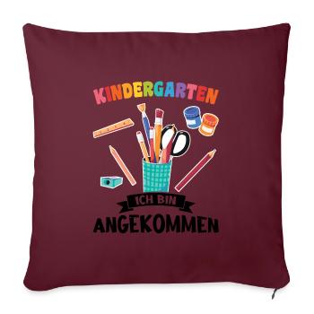 Kindergartenkind Kindergarten Kindergartenanfang G - Sofakissenbezug 45 x 45 cm - Burgunderrot - Vorne