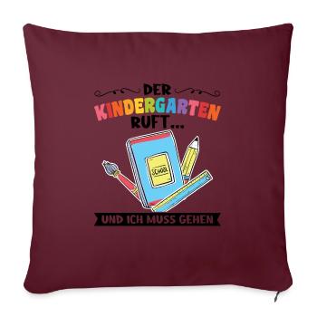 Kindergartenkind Kindergarten Kindergartenanfang G - Sofakissenbezug 45 x 45 cm - Burgunderrot - Vorne