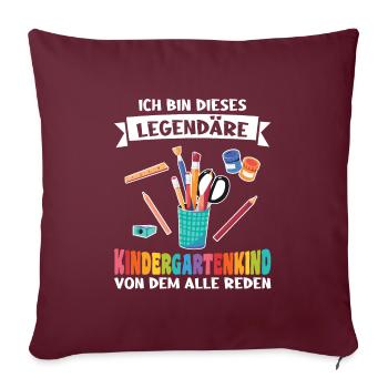 Kindergartenanfang Kindergarten Kindergartenkind G - Sofakissenbezug 45 x 45 cm - Burgunderrot - Vorne