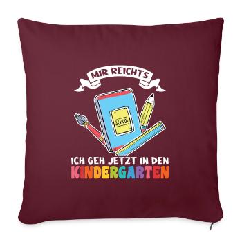 Kindergartenanfang Kindergarten Kindergartenkind G - Sofakissenbezug 45 x 45 cm - Burgunderrot - Vorne