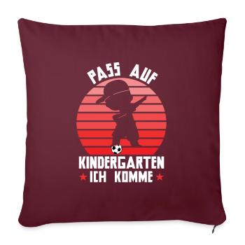 Kindergartenanfang Kindergarten Kindergartenkind G - Sofakissenbezug 45 x 45 cm - Burgunderrot - Vorne