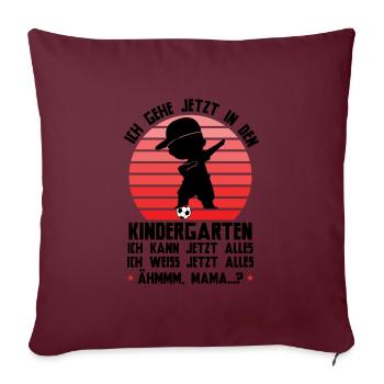 Kindergartenanfang Kindergarten Kindergartenkind G - Sofakissenbezug 45 x 45 cm - Burgunderrot - Vorne