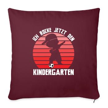 Kindergartenanfang Kindergarten Kindergartenkind G - Sofakissenbezug 45 x 45 cm - Burgunderrot - Vorne