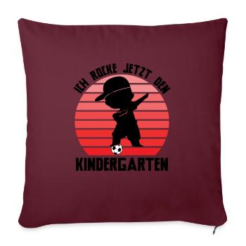 Kindergartenanfang Kindergarten Kindergartenkind G - Sofakissenbezug 45 x 45 cm - Burgunderrot - Vorne