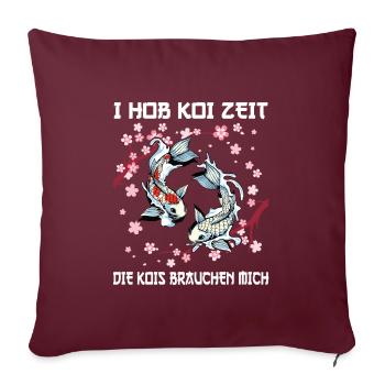 Kois Koi Sarkasmus Geschenk - Sofakissenbezug 45 x 45 cm - Burgunderrot - Vorne