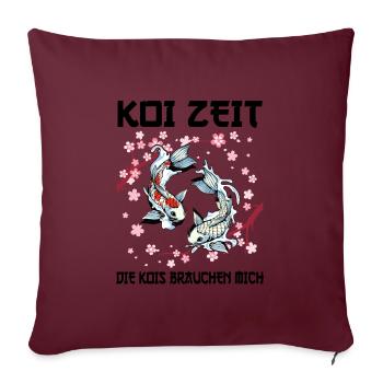 Kois Koi Sarkasmus Geschenk - Sofakissenbezug 45 x 45 cm - Burgunderrot - Vorne
