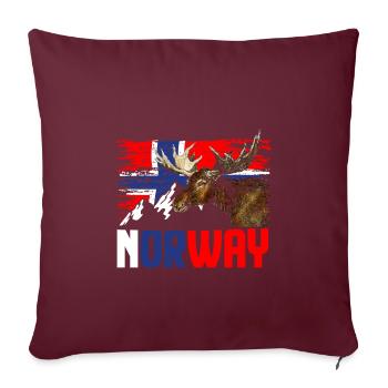 Orignal norvégien - Housse de coussin décorative 45 x 45 cm - bordeaux - Devant
