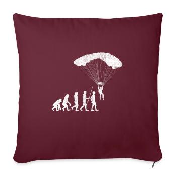 Evolution du parapente - Housse de coussin décorative 45 x 45 cm - bordeaux - Devant