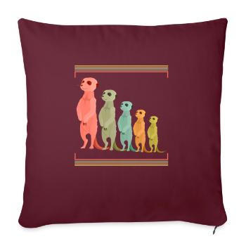 suricate - Housse de coussin décorative 45 x 45 cm - bordeaux - Devant