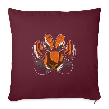 Amoureux des animaux tigres - Housse de coussin décorative 45 x 45 cm - bordeaux - Devant
