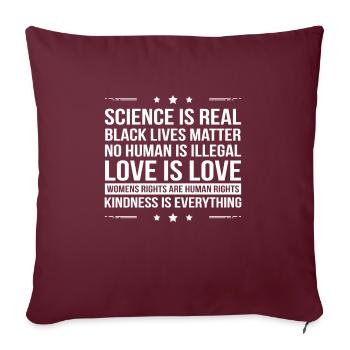 Rainbow Vêtements LGBT Homme LGBTQ Gay Pride Tenue - Housse de coussin décorative 45 x 45 cm - bordeaux - Devant