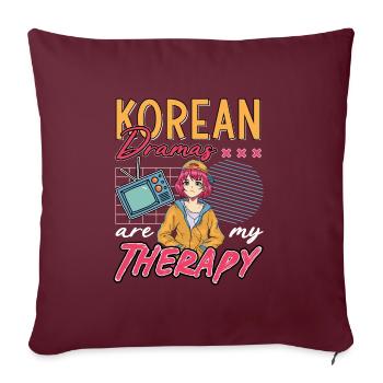 Korean Pop Design for a K-Pop Fashion Fan - Sofakissenbezug 45 x 45 cm - Burgunderrot - Vorne