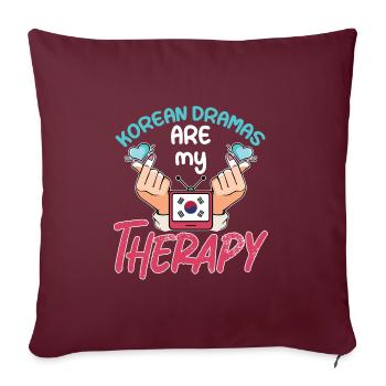 Korean Pop Design for a K-Pop Fashion Fan - Sofakissenbezug 45 x 45 cm - Burgunderrot - Vorne
