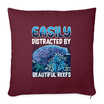 Conception en sciences de la mer pour un étudiant en océan - Housse de coussin décorative 45 x 45 cm - bordeaux - Devant
