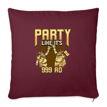 Conception de la mythologie viking nordique pour les guerriers vikings - Housse de coussin décorative 45 x 45 cm - bordeaux - Devant
