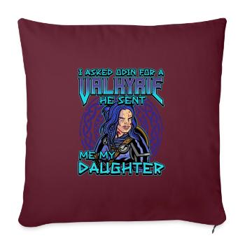 Conception de la mythologie viking nordique pour les guerriers vikings - Housse de coussin décorative 45 x 45 cm - bordeaux - Devant