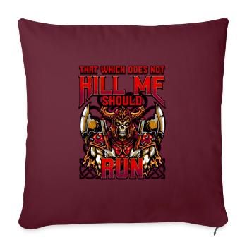 Conception de la mythologie viking nordique pour les guerriers vikings - Housse de coussin décorative 45 x 45 cm - bordeaux - Devant