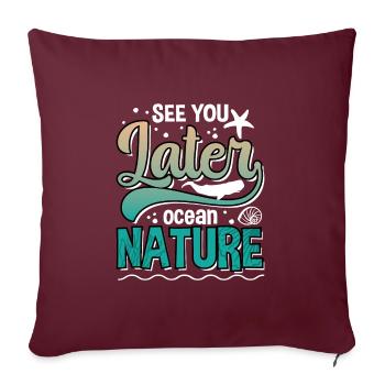 Marine Science Design for an Ocean Student - Sofakissenbezug 45 x 45 cm - Burgunderrot - Vorne